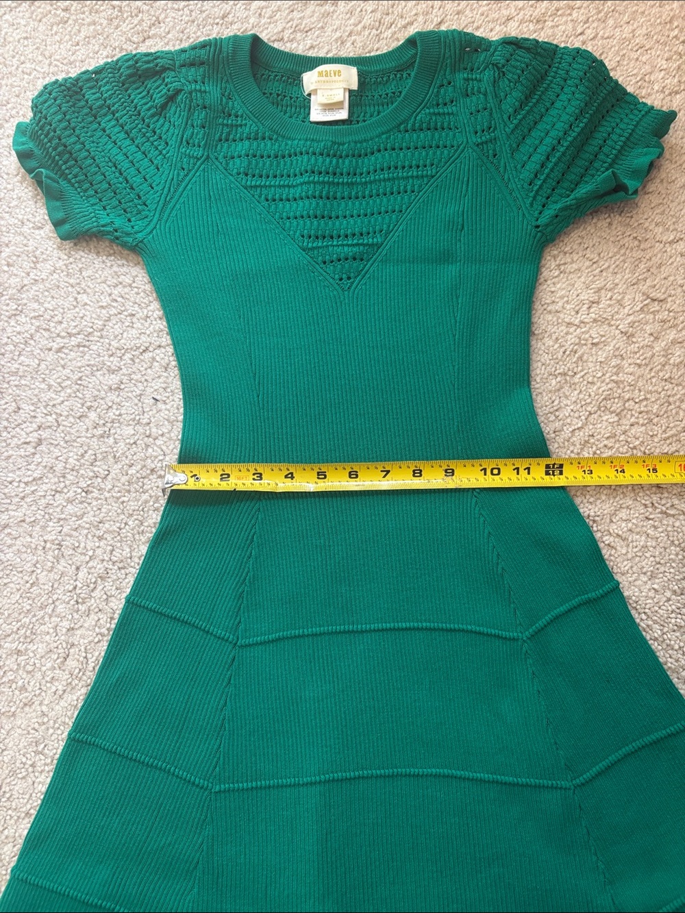 Maeve by Anthropologie Green Knit Mini Dress - Picture 4 of 6